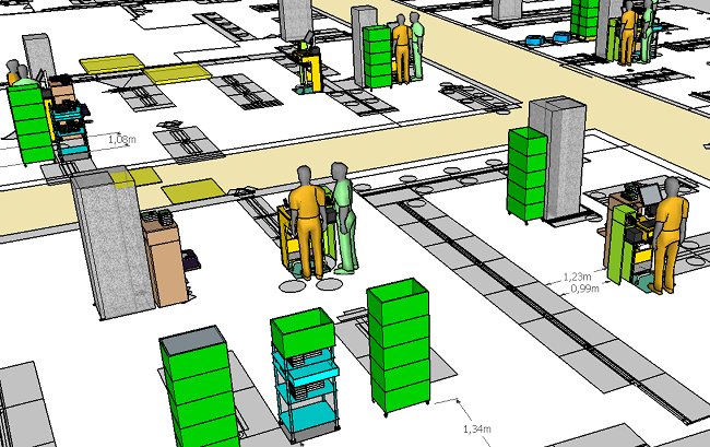 mise en situation des meubles modulaires